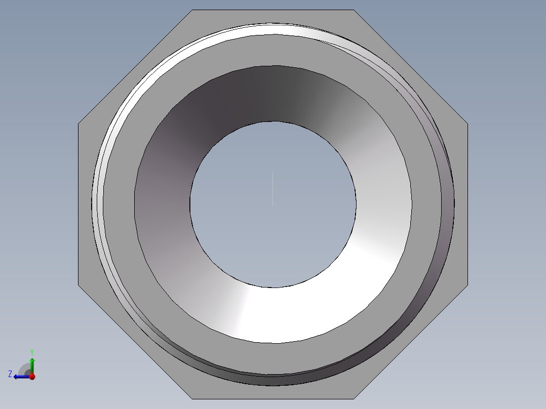 水管接头-有边 [DN25X21]右视图