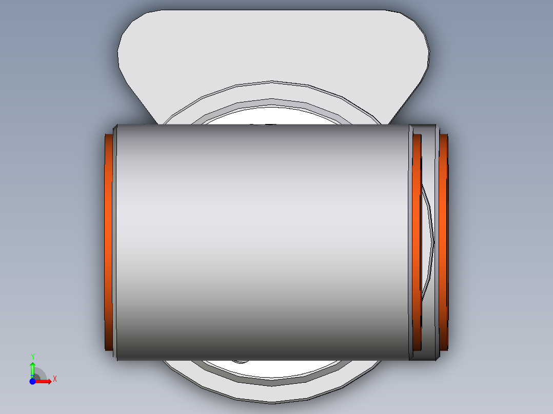 液压油缸前视图