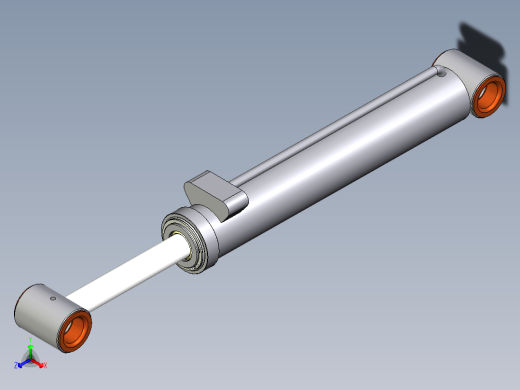 液压油缸正等轴测缩略图