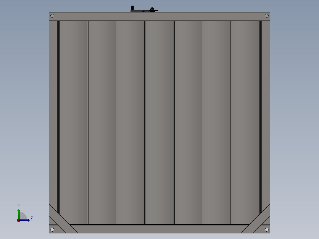 汽车喷漆房左视图