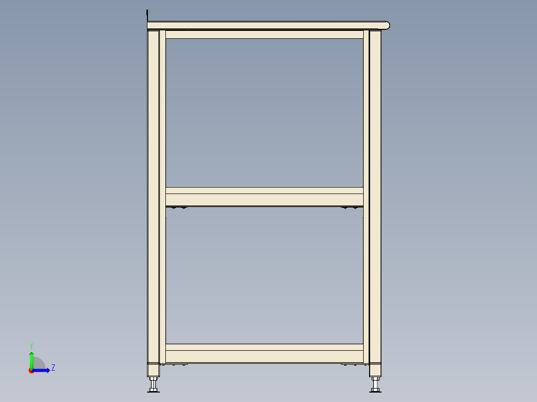 金属板餐桌左视图