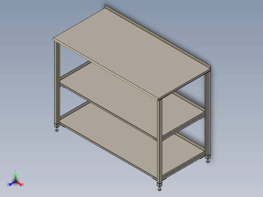 金属板餐桌正等轴测缩略图