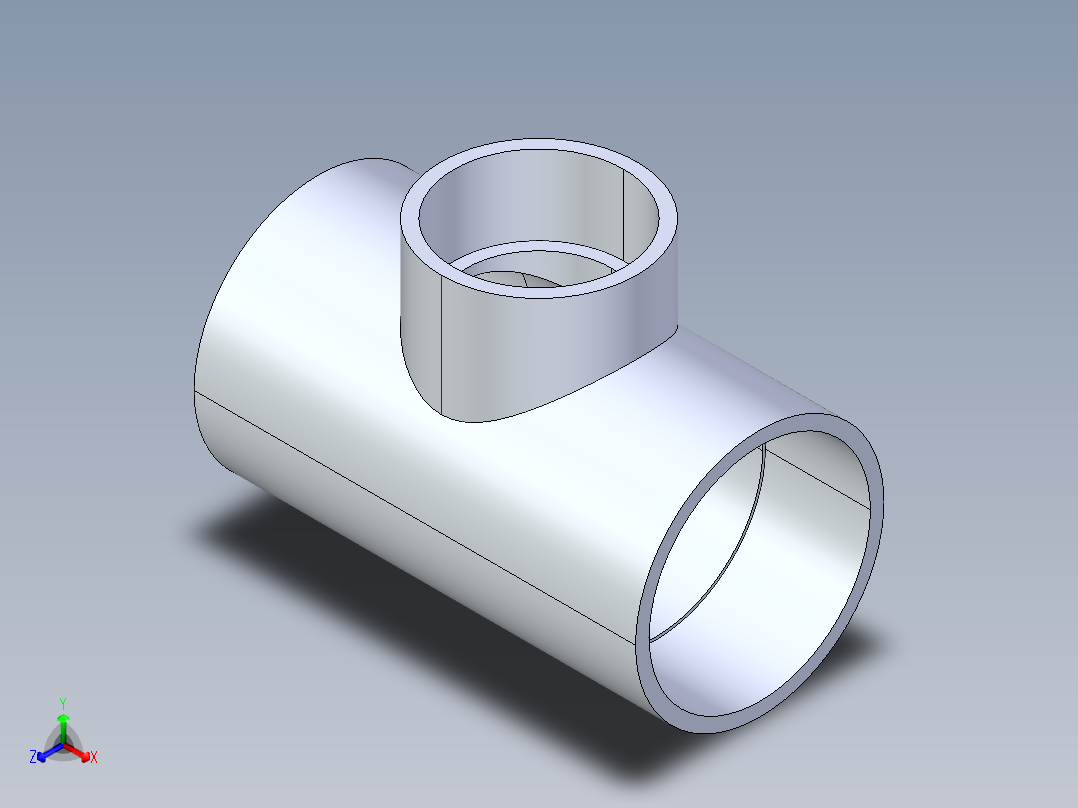 CPVC管件02-Sch80_ReducingTee_SxSxS_9801-585_8in x 6in主视图