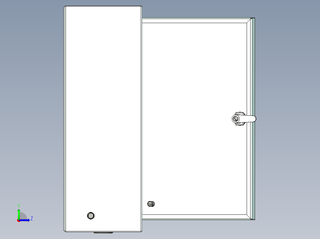 电器柜 电控柜 (127) 机械设计素材左视图