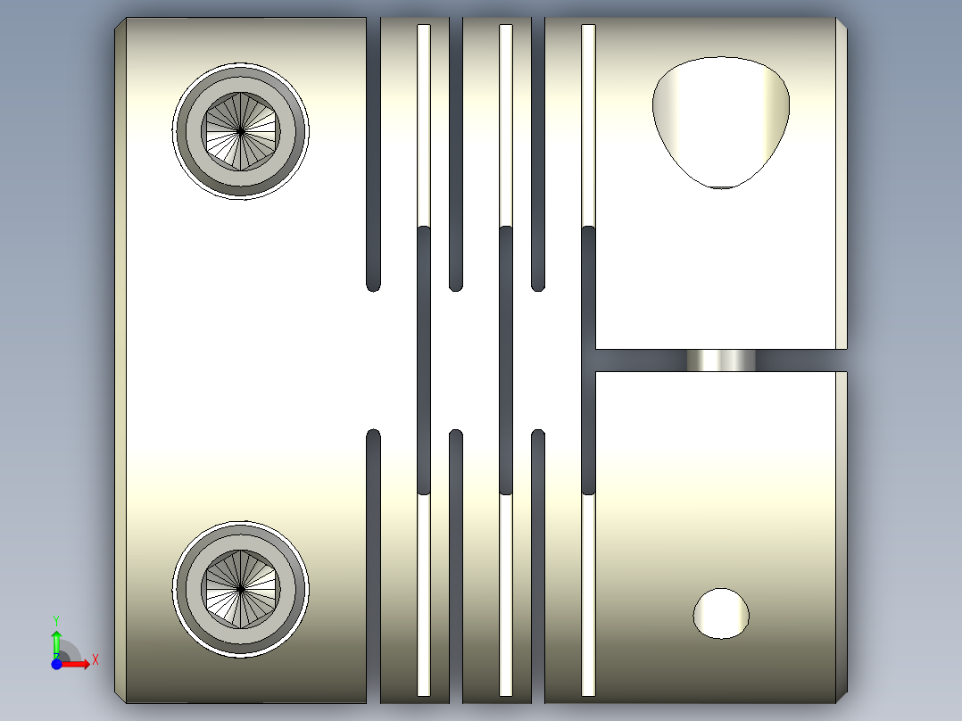 具有两种可配置直径的联轴器前视图