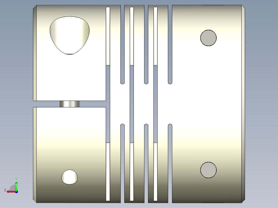 具有两种可配置直径的联轴器后视图