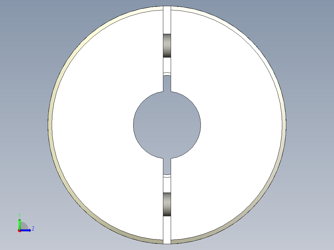 具有两种可配置直径的联轴器左视图