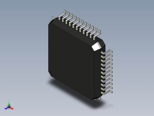 元器件3D封装QFP44_FPT-44P-M04153