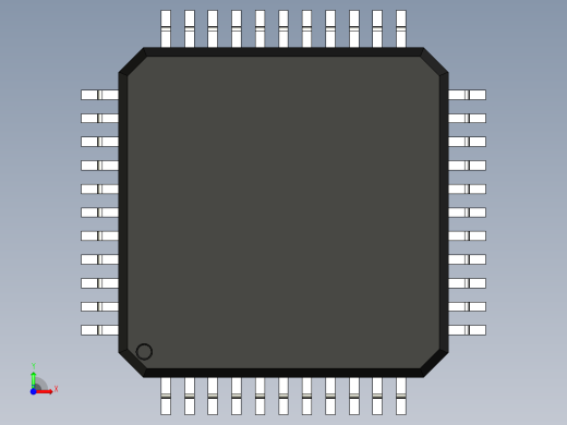 元器件3D封装QFP44_FPT-44P-M04153前视缩略图
