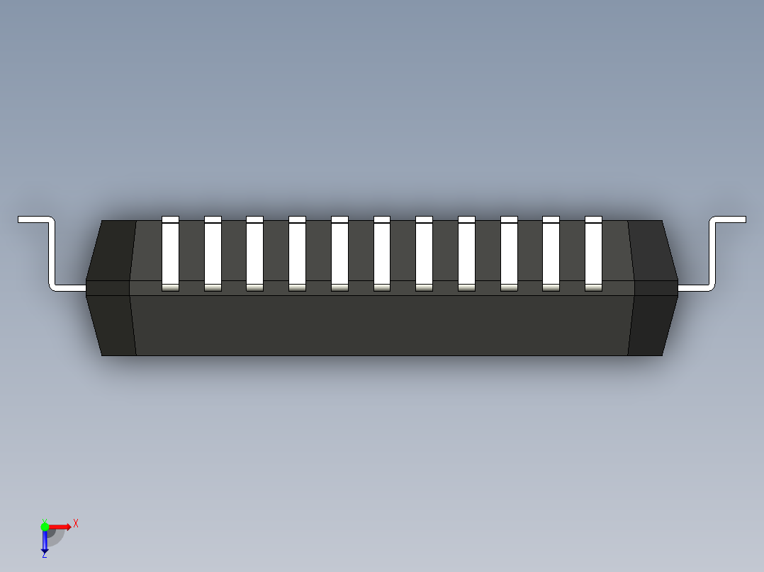 元器件3D封装QFP44_FPT-44P-M04153俯视图