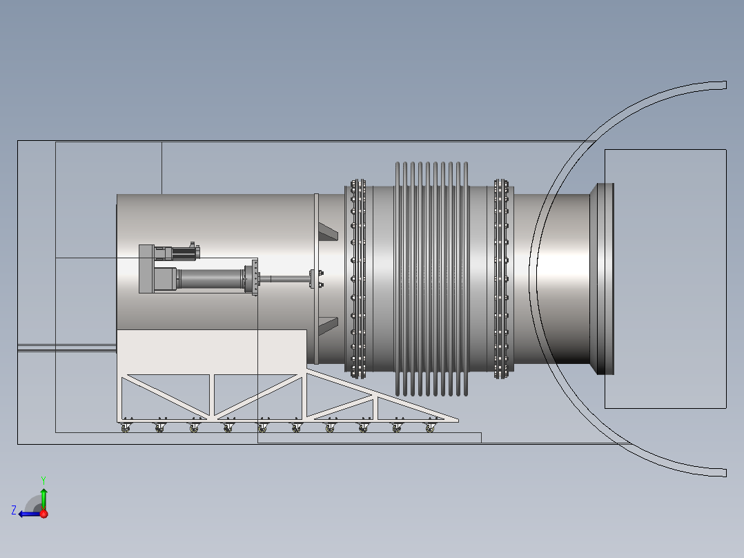 接驳装置模型右视图