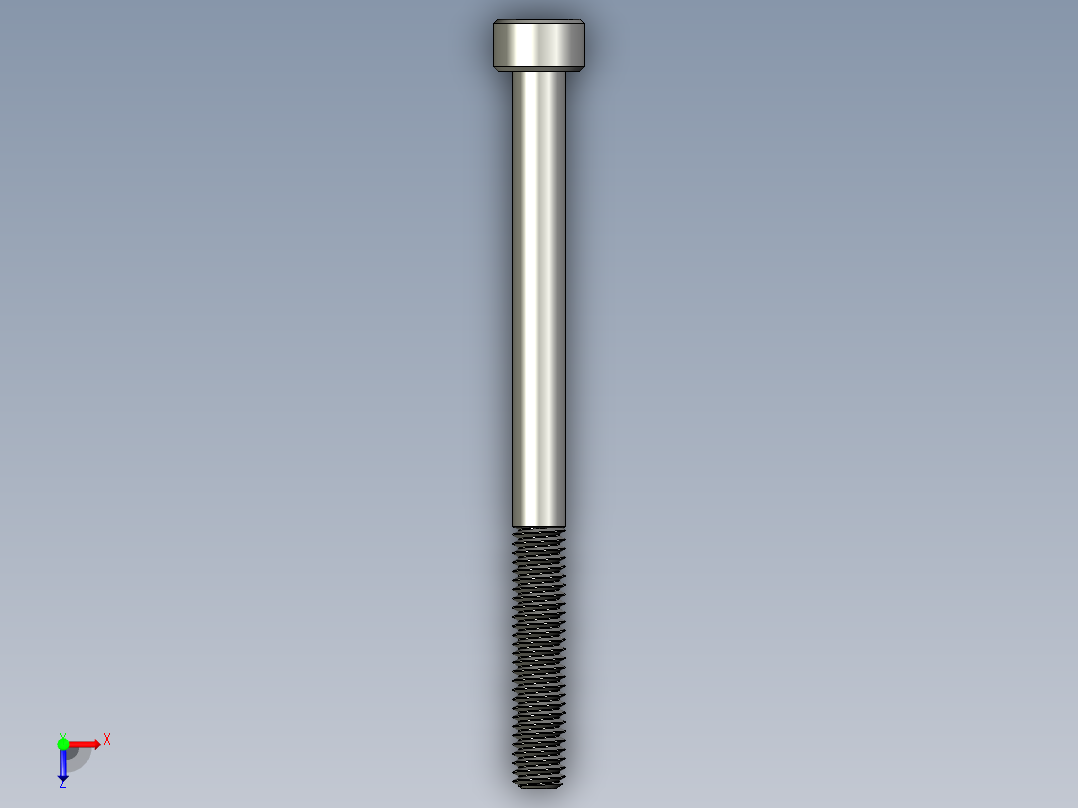 M4 x 0.7mm Thread 55mm LONG SOCKET HEAD CAP SCREW.STEP俯视图