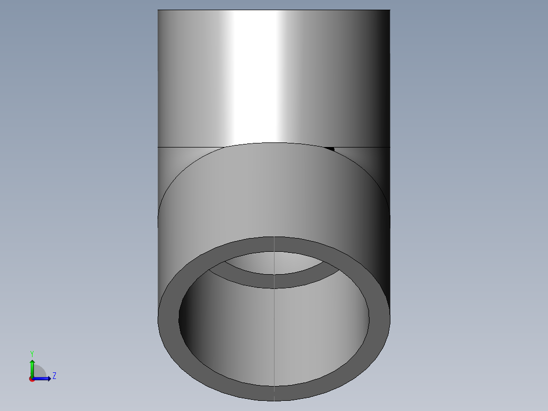 PVC管件-1.5in 45_Elbow前视图