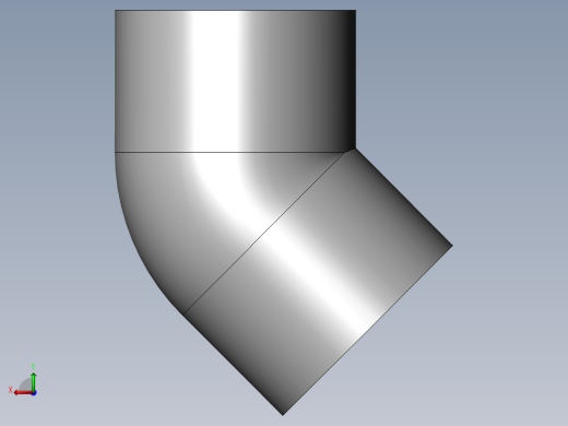 PVC管件-1.5in 45_Elbow左视缩略图