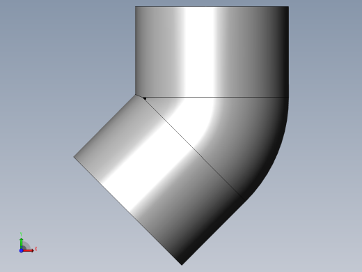 PVC管件-1.5in 45_Elbow右视缩略图