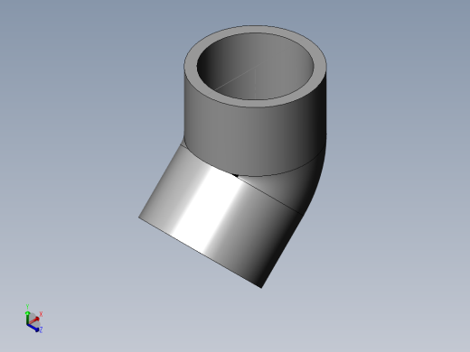 PVC管件-1.5in 45_Elbow正等轴测缩略图