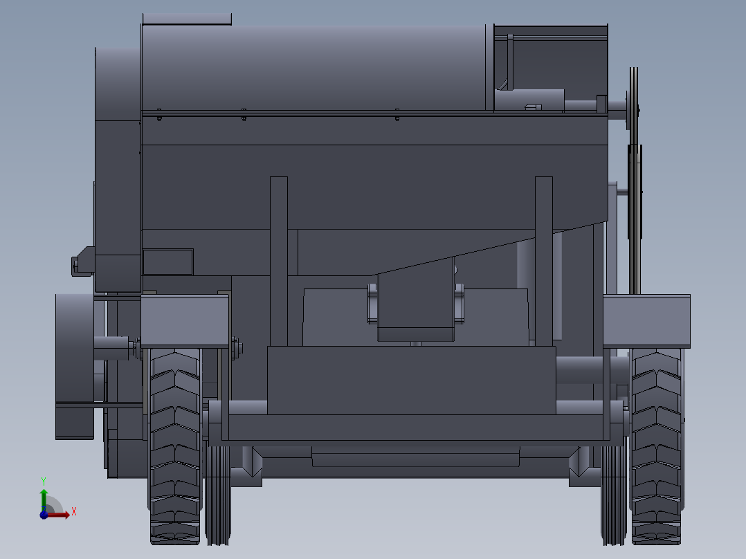 油菜收获机前视图