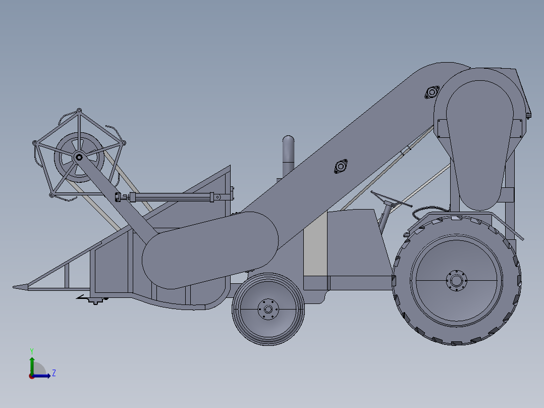 油菜收获机左视图
