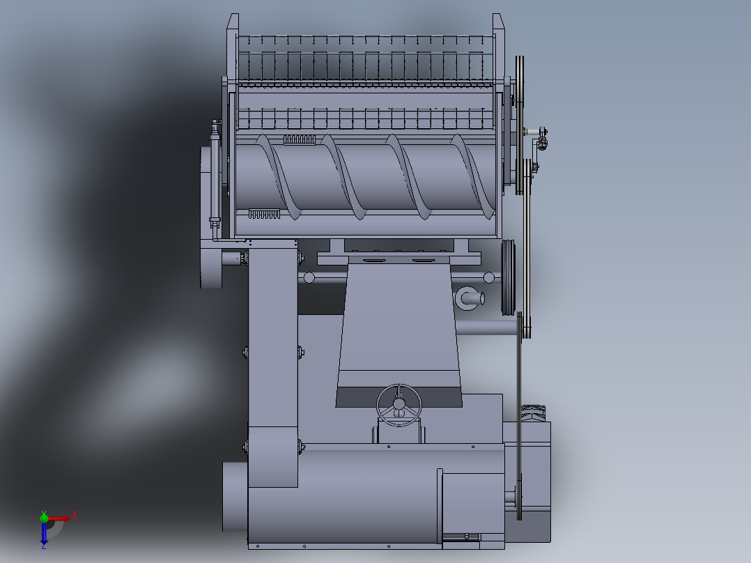 油菜收获机俯视图