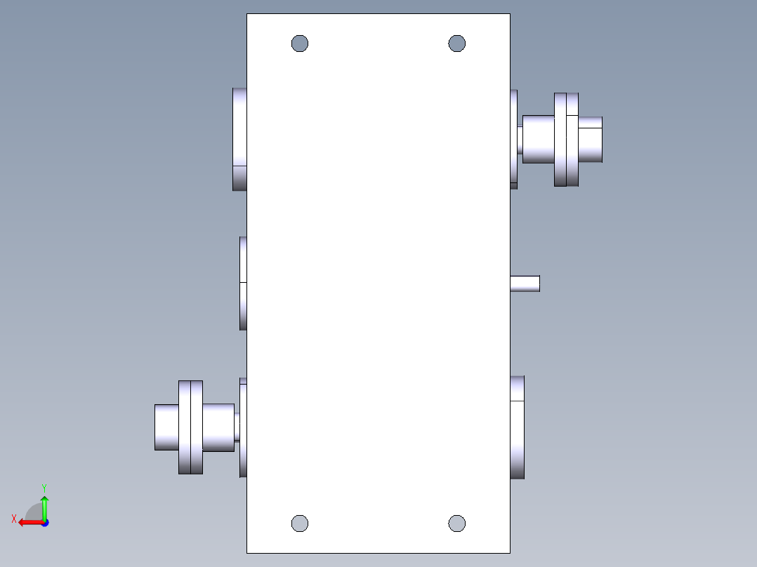 P046-单电机调节无级变速器速比执行机构设计【含三维catia】后视图