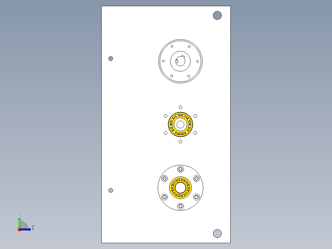 P046-单电机调节无级变速器速比执行机构设计【含三维catia】左视图