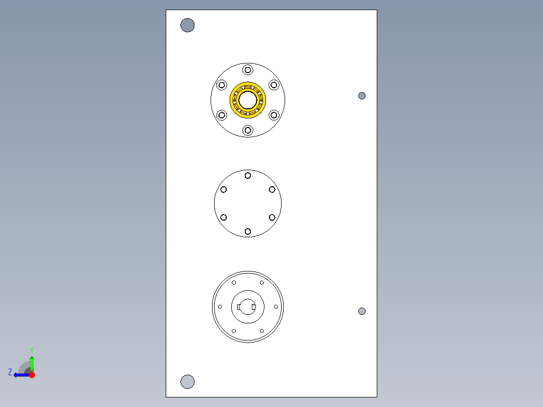 P046-单电机调节无级变速器速比执行机构设计【含三维catia】右视图