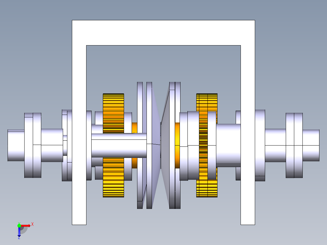 P046-单电机调节无级变速器速比执行机构设计【含三维catia】俯视图