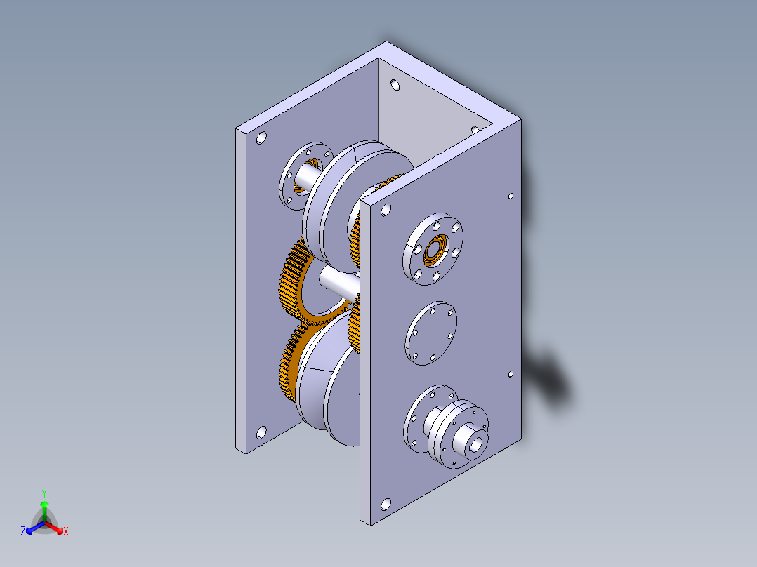 P046-单电机调节无级变速器速比执行机构设计【含三维catia】正等轴测图