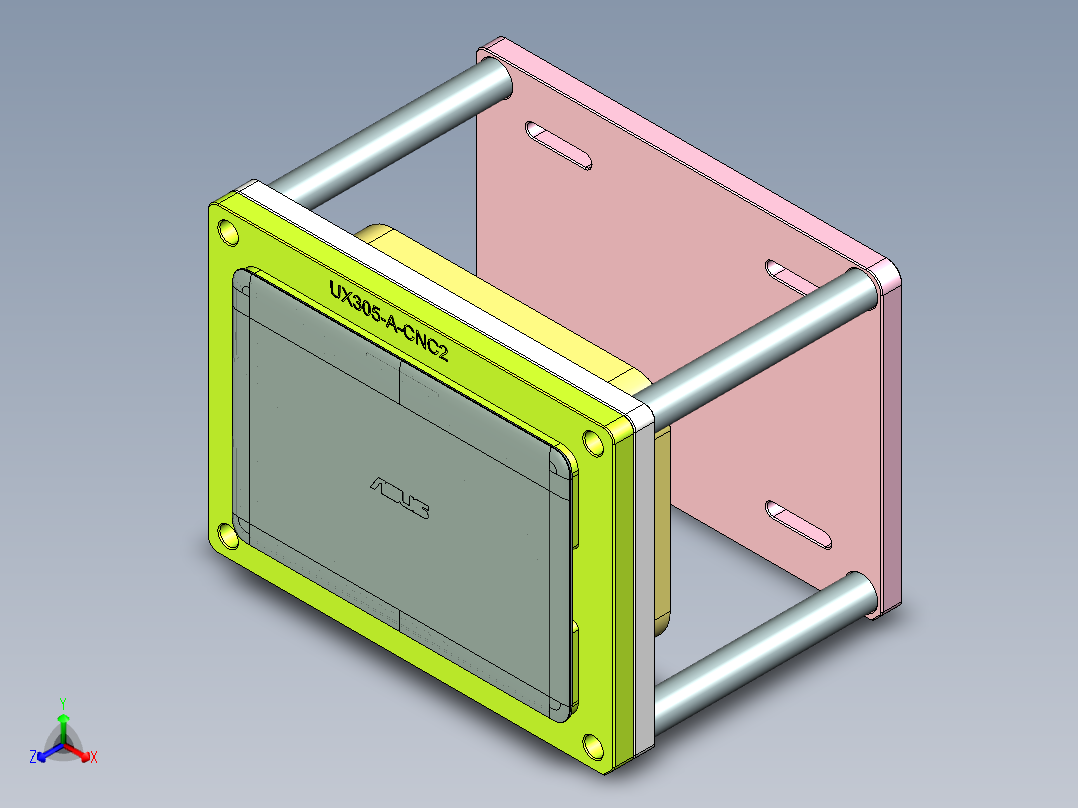 UX305-A-笔记本CNC工装夹具三维模型CNC2正等轴测图