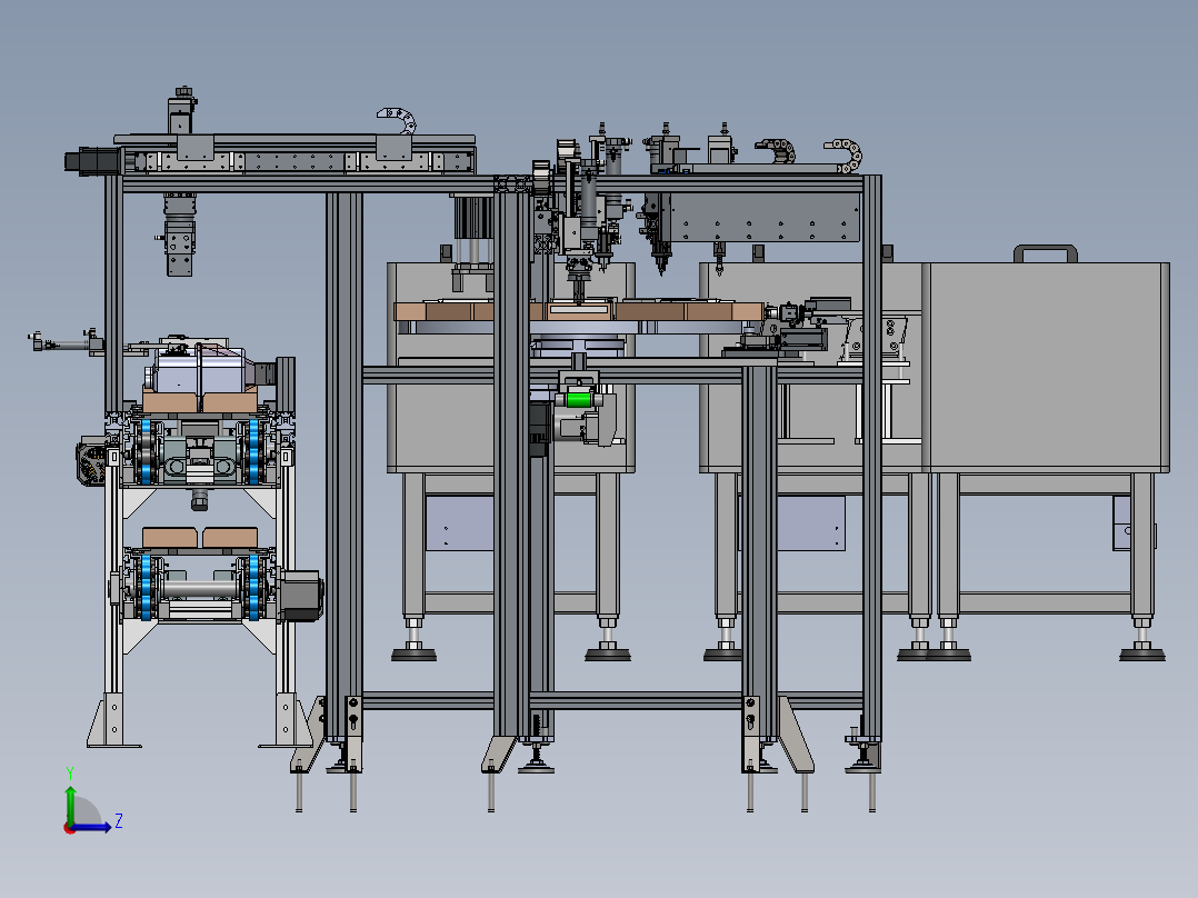 全自动电表（NB和IC卡表）控制和上壳装配线sw16可编辑左视图