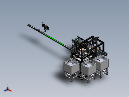 全自动电表（NB和IC卡表）控制和上壳装配线sw16可编辑正等轴测缩略图