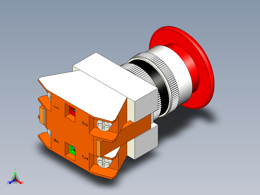 德力西电气LAY7-11M 红正等轴测图