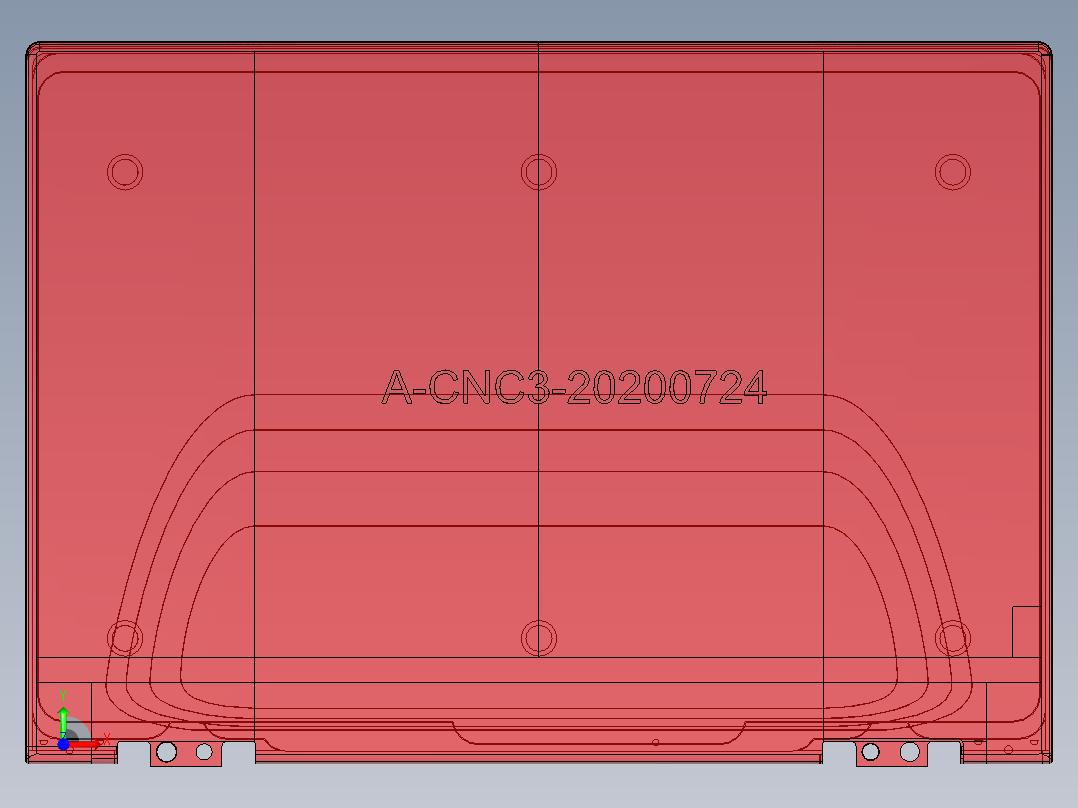压铸件外观面爬面编程程序模型前视图
