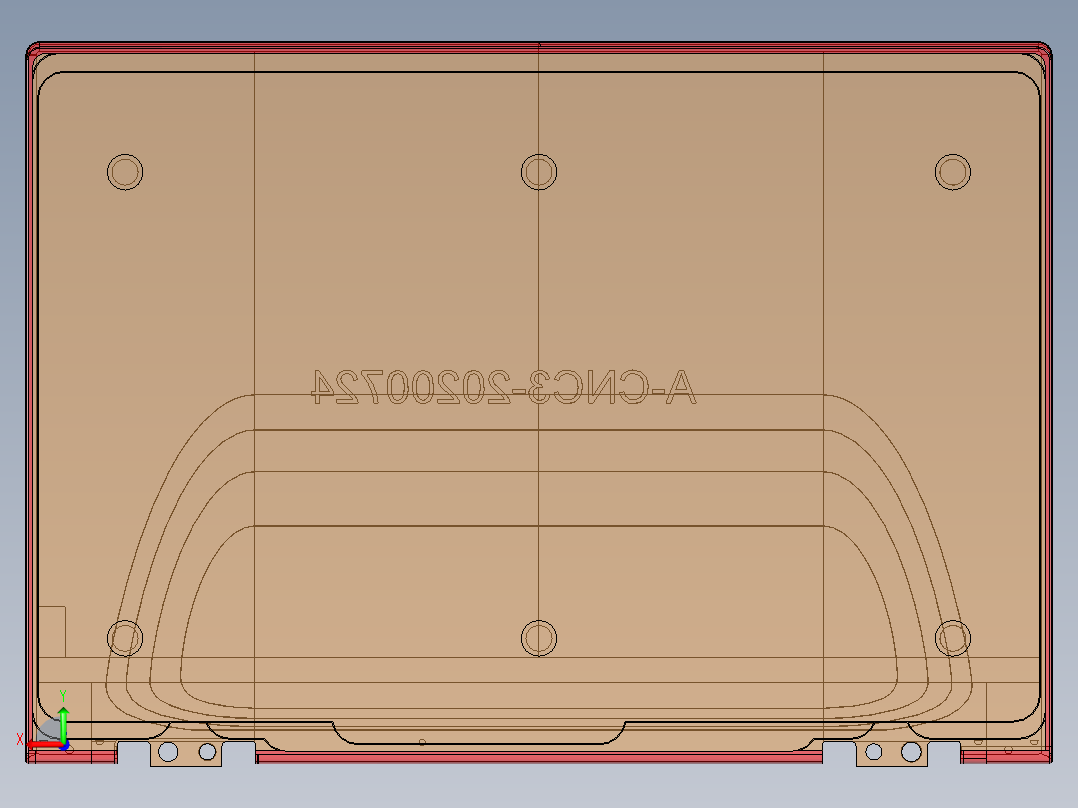 压铸件外观面爬面编程程序模型后视图