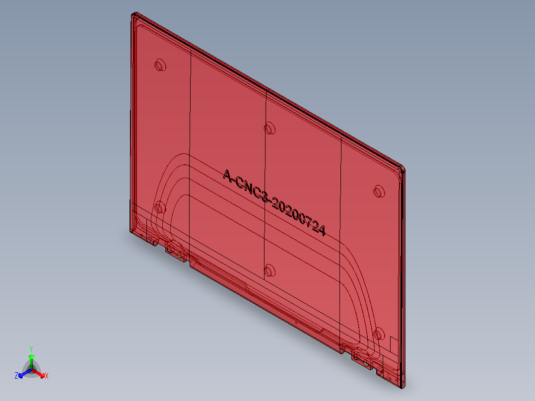 压铸件外观面爬面编程程序模型正等轴测图
