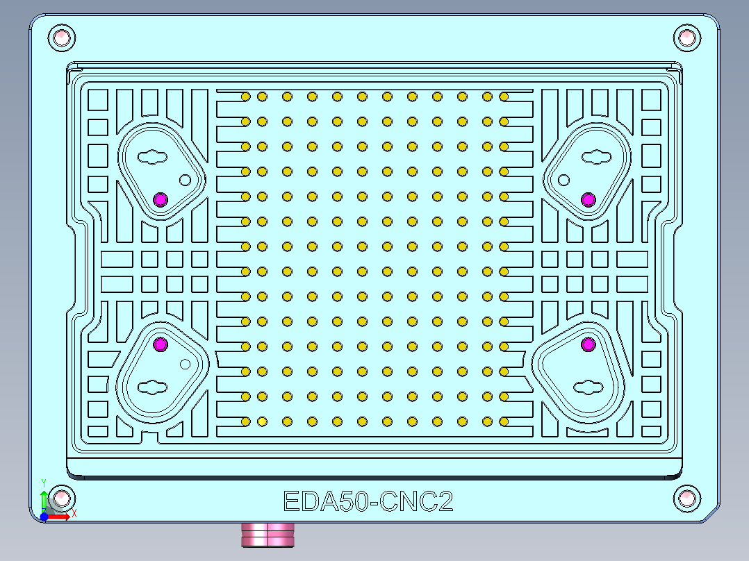 EDA50-笔记本CNC工装夹具三维模型CNC2-181201前视图