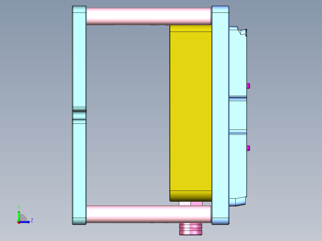 EDA50-笔记本CNC工装夹具三维模型CNC2-181201左视图