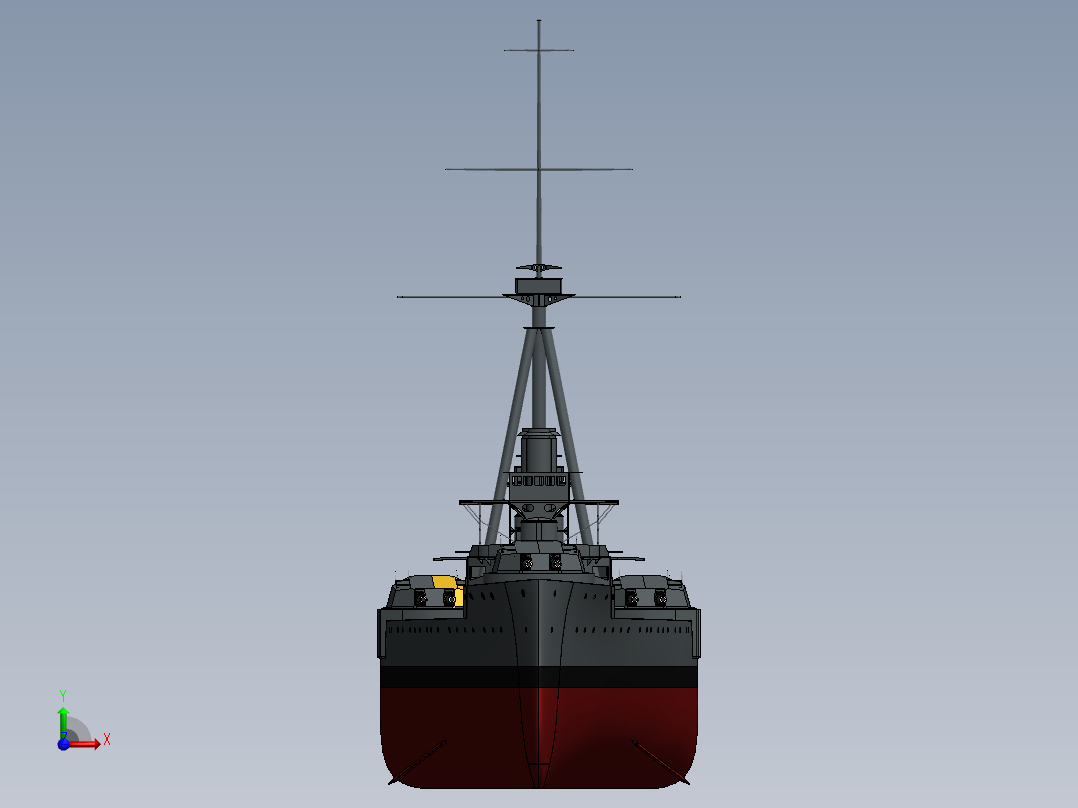 HMS Dreadnought前视图
