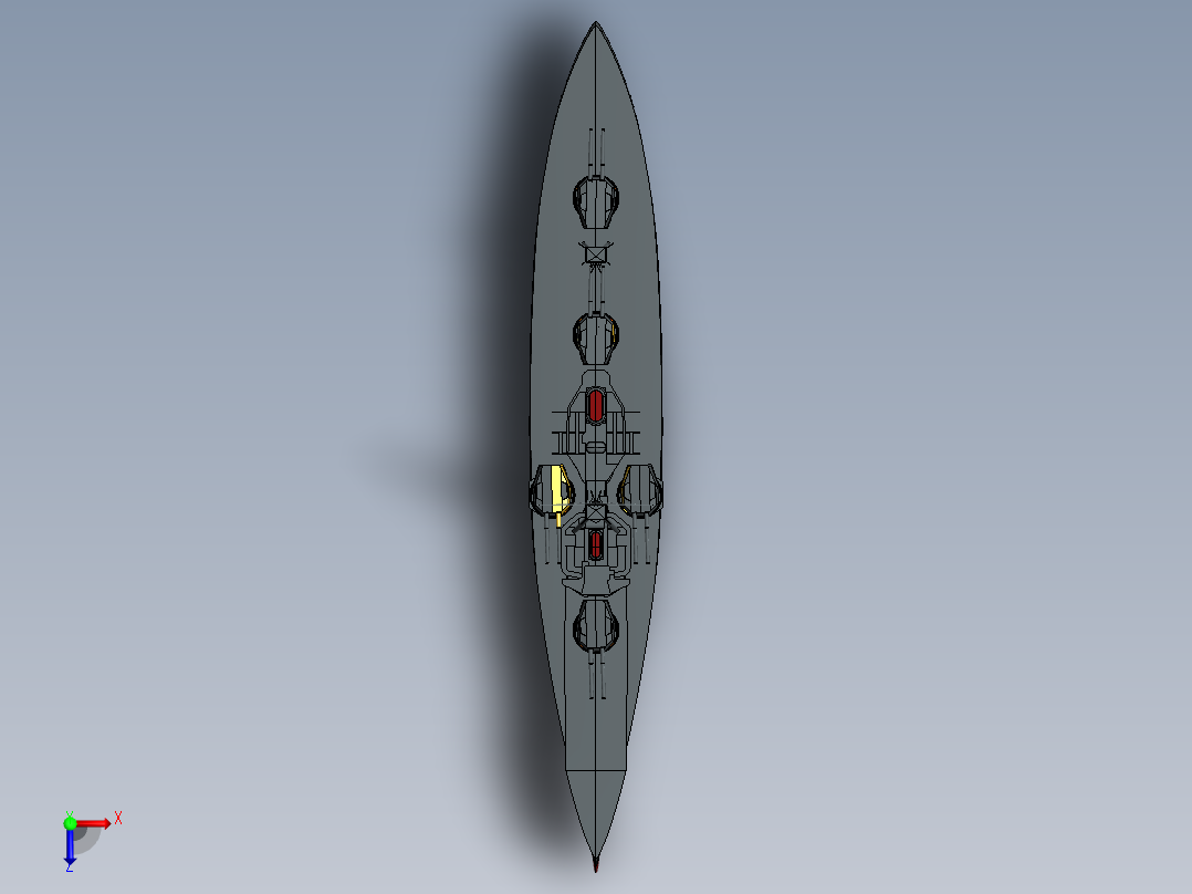 HMS Dreadnought俯视图