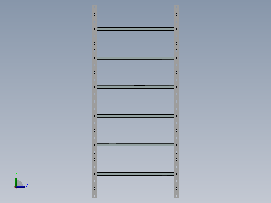 货架置物架左视图