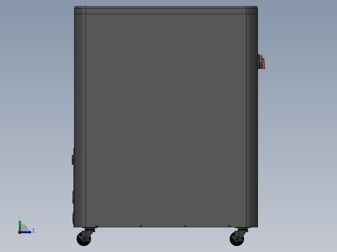 电控柜、冷却机机柜左视图