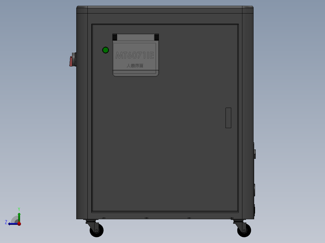电控柜、冷却机机柜右视图