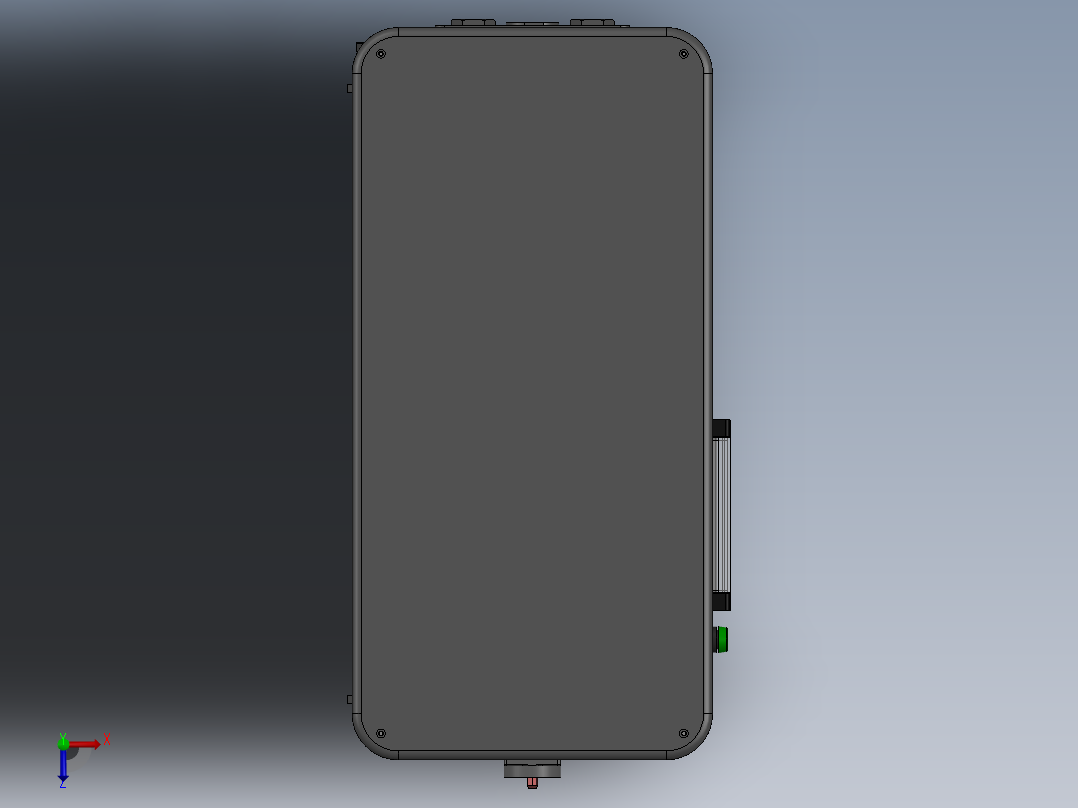 电控柜、冷却机机柜俯视图