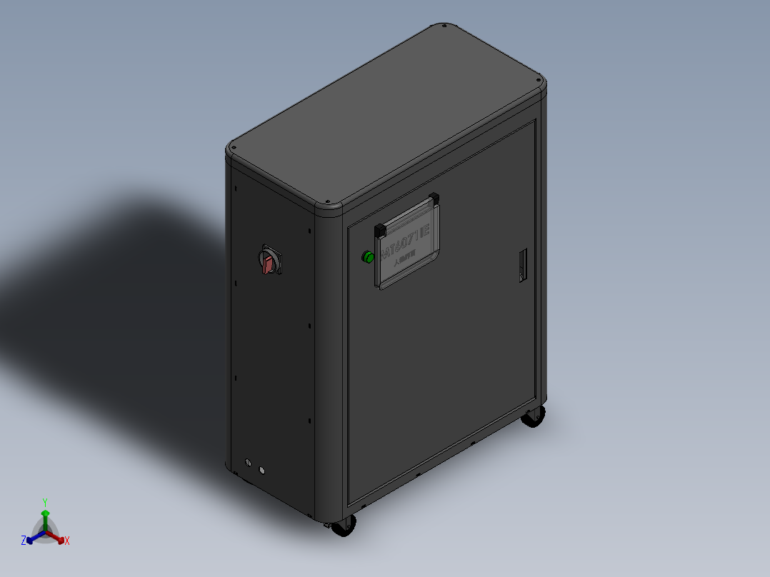 电控柜、冷却机机柜正等轴测图