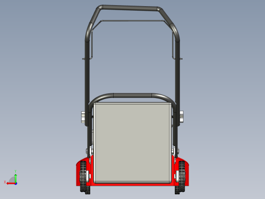 手推式割草机设计3维模型后视缩略图
