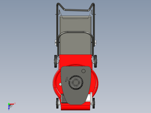 手推式割草机设计3维模型俯视缩略图