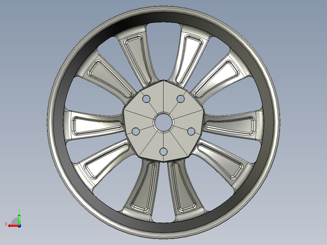 轮毂、轮胎(121)后视图