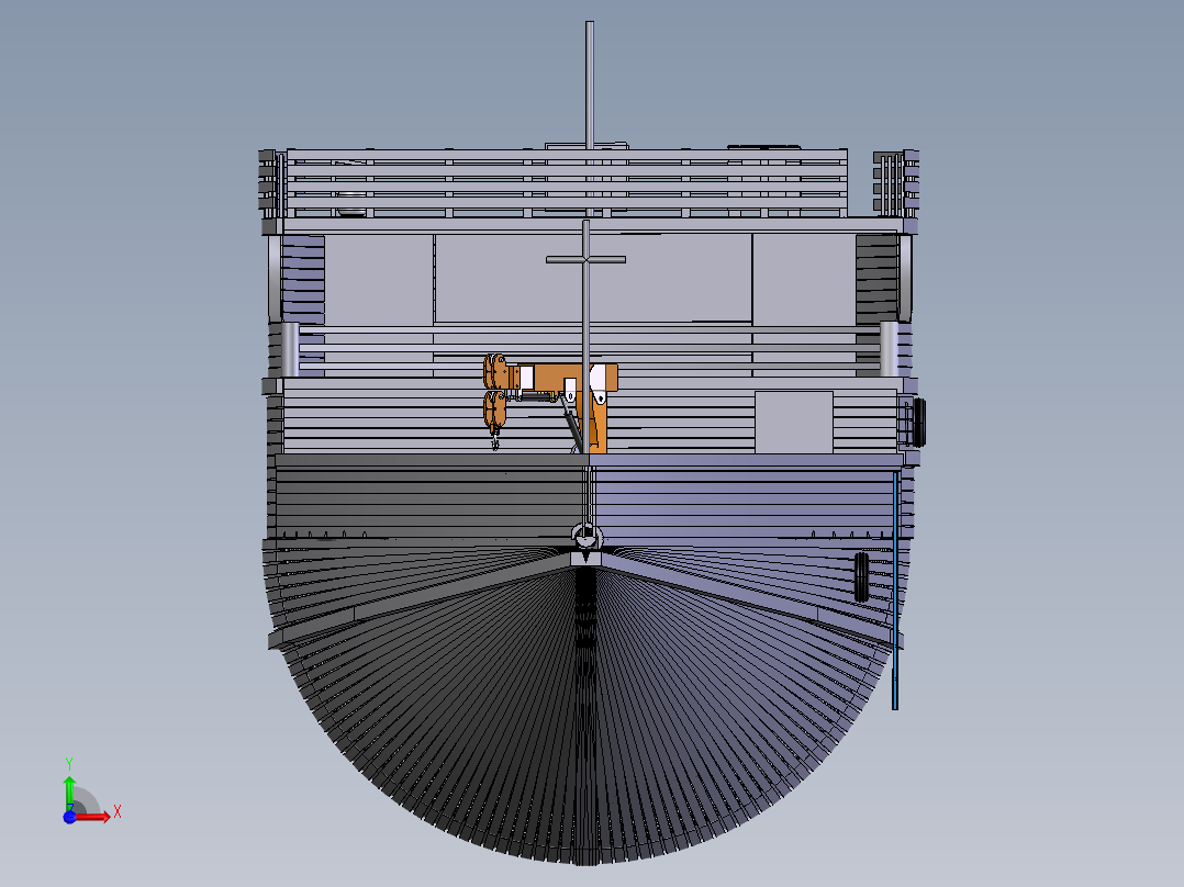 采石（30+米长）货船 stp前视图
