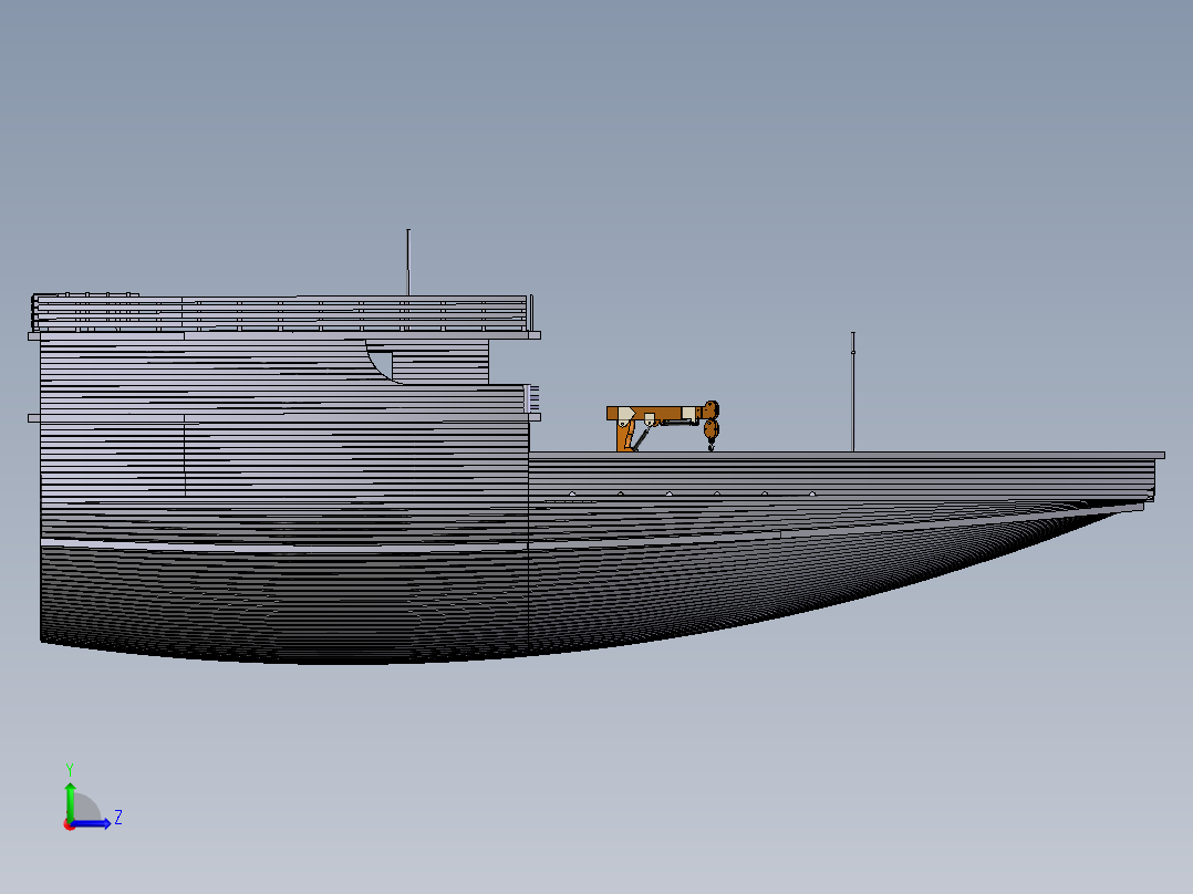 采石（30+米长）货船 stp左视图
