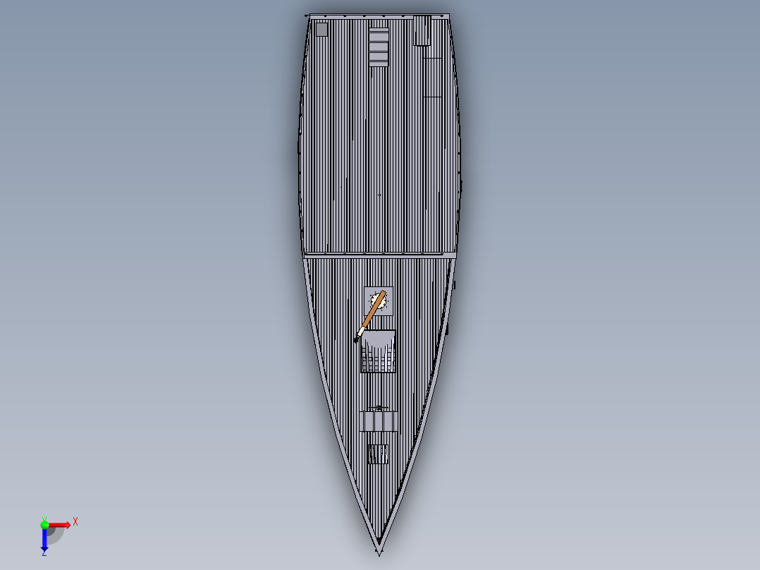 采石（30+米长）货船 stp俯视图